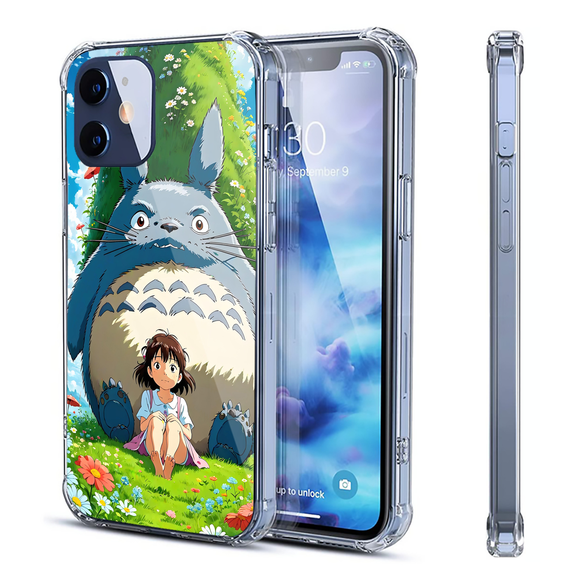（画像用） となりのトトロ 草壁メイ 草壁サツキ My Neighbor Totoro Satsuki Kusakabe Mei Kusakabe 【iPhone 12シリーズ対応】透明スマホケース（クリアソフトケース）